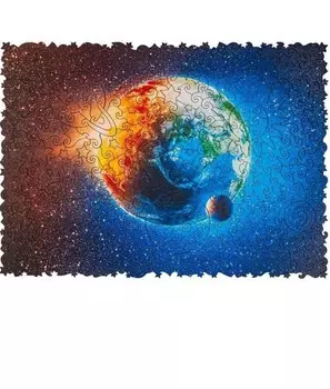 Деревянный пазл Планета Земля 125 деталей. Унидрагон UNIDRAGON