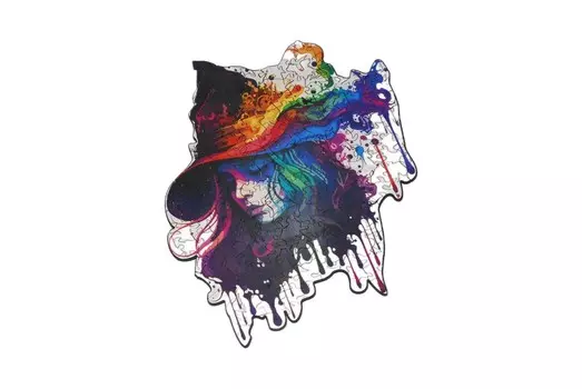 Деревянный пазл Premium Eco Witch Jigsaw 115 деталей. Размер А4 Drewyan