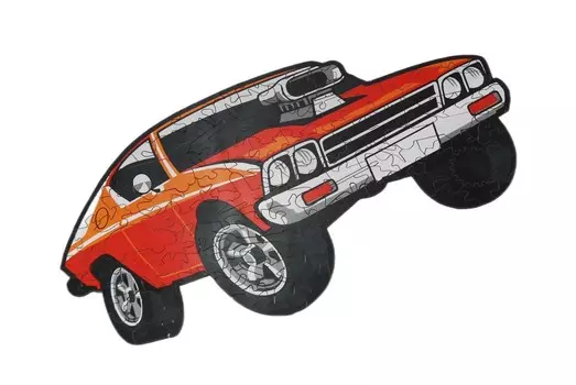 Деревянный пазл премиум-класса «Muscle Car Puzzle», 141 деталь. Размер А3 Drewyan