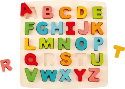 Деревянный пазл с заглавными буквами ABC 1 деталь Hape