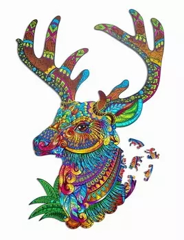 Деревянный пазл Сказка Олень Brushme