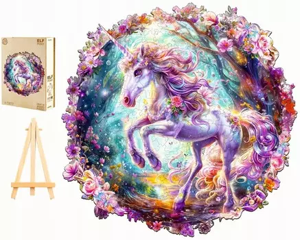 Деревянный Пазл Сказочный Единорог 280 Деталей В Деревянной Коробке Pasjo24