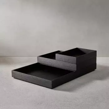 Деревянный поднос Zara Home+ By Vincent Van Duysen Tray 01, черный