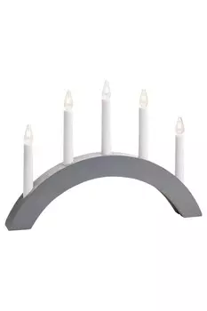 Деревянный подсвечник atle маленький Marksljd, серый