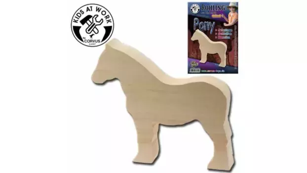 Деревянный пустой пони Corvus