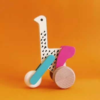 Деревянный страус - винтажная серия Bajo