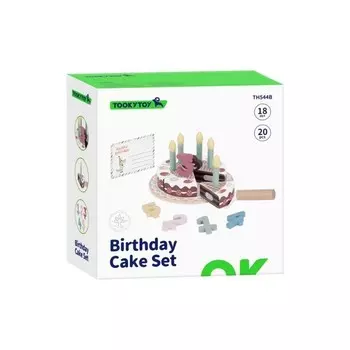 Деревянный торт на день рождения TooKY TOY со свечами из репы