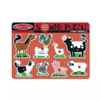 Деревянный звуковой пазл Melissa&Doug Farm Animals