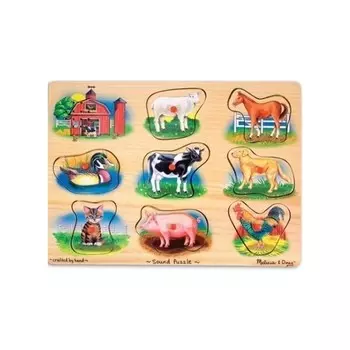 Деревянный звуковой пазл Melissa&Doug Животные на ферме