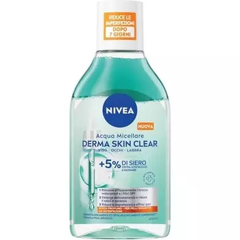 Derma Skin Clear Micellar Water 400 мл Средство для снятия макияжа с лица и глаз Nivea
