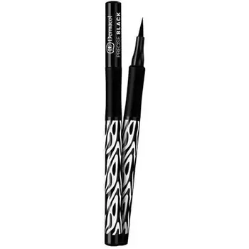 Dermacol Precision Black Eyeliner Водостойкий долговечный жидкий маркер — очень тонкий кончик для быстрого взгляда — идеально подходит для чувствительных глаз и пользователей контактных линз, Dermacol Dc