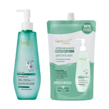 Dermaction Plus by Watsons Dermaction Plus By Watsons Vita-Micellar Очищающая вода Brighten Up 250 мл+500 мл (запасной вариант), White, Other