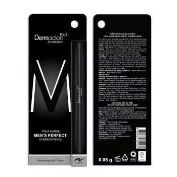 Dermaction Plus by Watsons Dermaction Plus By Watsons Pour Homme Мужской карандаш для бровей Perfect, Black