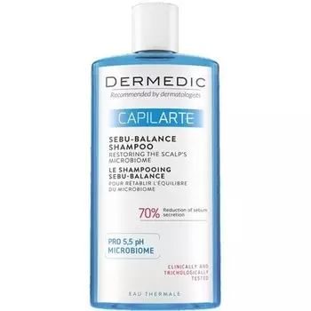 DERMEDIC CAPILARTE SEBU BALANCE Балансирующий микробиомный шампунь для кожи 300 мл