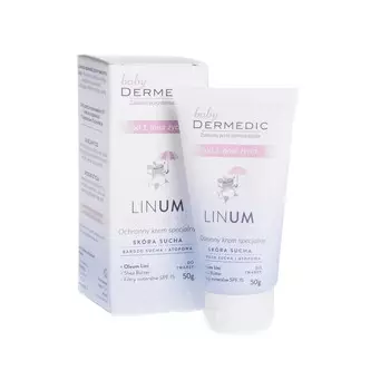 Dermedic, Emollient Linum Baby, защитный специальный крем SPF 15, с 1-го дня жизни, 50 г