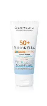 Dermedic, Sunbrella, защитный крем для жирной и комбинированной кожи, SPF 50+, 50 г