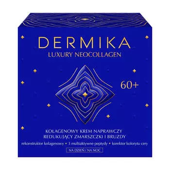 Dermika Восстанавливающий крем с коллагеном класса люкс Neocollagen 60+ для уменьшения морщин и тонких линий на день и ночь 50 мл