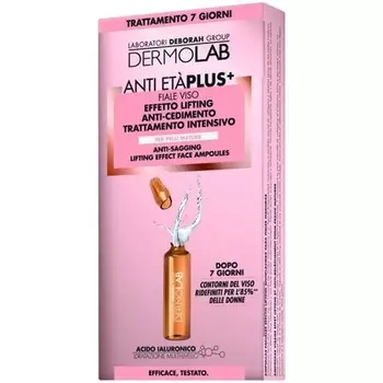Dermolab Anti-Aging Plus+ Ампулы для лица с лифтинг-эффектом, интенсивное лечение для зрелой кожи, 7 ампул, Deborah