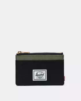 Держатель для карт Herschel Supply Oscar черного цвета на молнии, чёрный