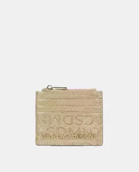 Держатель для карт из искусственной кожи Monogram Lola Casademunt, золотой