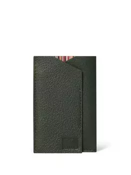 Держатель для карт из зернистой кожи Paul Smith, зеленый