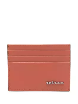 Держатель для карт Kiton из сафьяновой кожи, коричневый