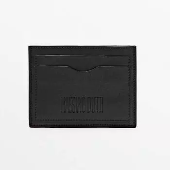 Держатель для карт Massimo Dutti Leather Embossed, черный