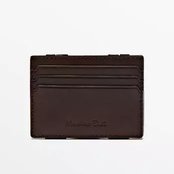 Держатель для карт Massimo Dutti Leather, коричневый