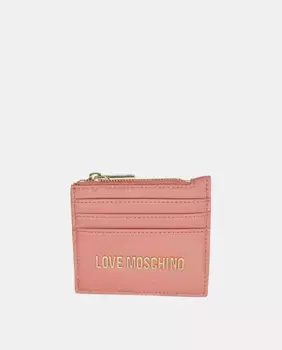 Держатель для карт на молнии Love Moschino, коралловый