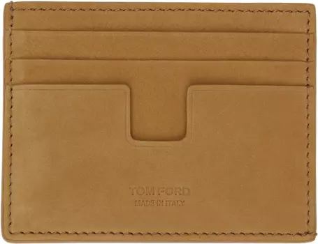 Держатель для карт T Line из загорелого нубука TOM FORD