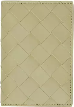 Держатель для карт Taupe Intrecciato с клапаном Bottega Veneta