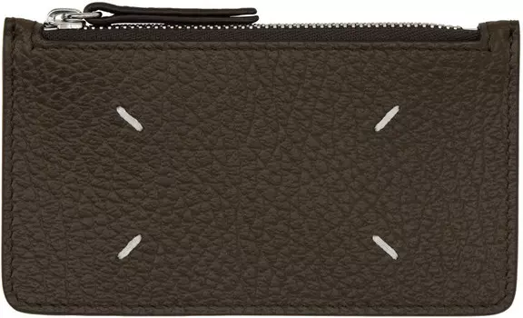 Держатель для карточек «Четыре стежки» серо-коричневого цвета Maison Margiela, Bark