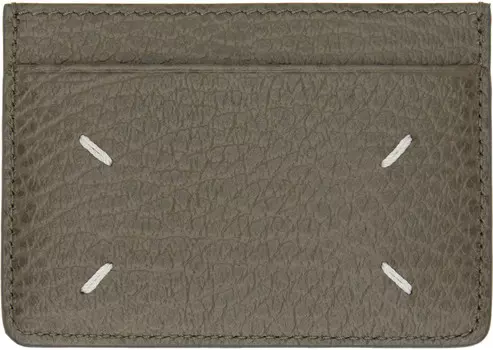 Держатель для карточек «Четыре стежки» серо-коричневого цвета Maison Margiela, Graphite