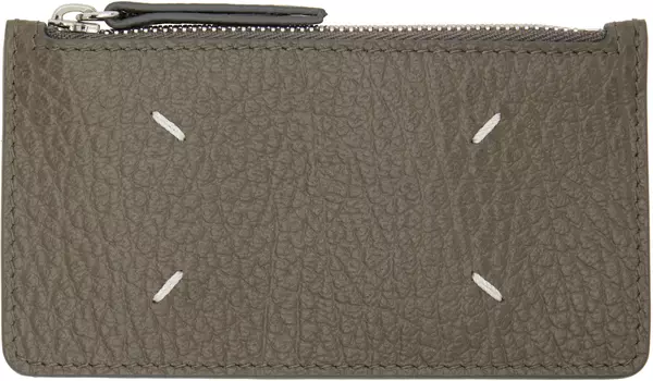 Держатель для карточек «Четыре стежки» серо-коричневого цвета Maison Margiela, Graphite