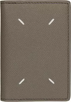 Держатель для карточек «Четыре стежки» серо-коричневого цвета Maison Margiela, Graphite