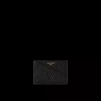 Держатель для карточек «крест-накрест» Louis Vuitton, черный