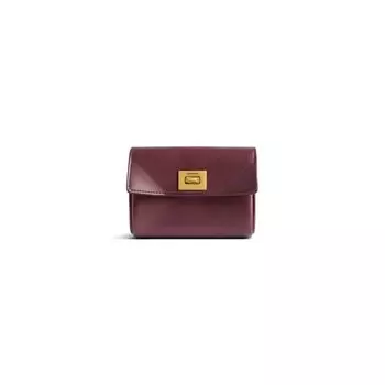 Держатель для карточек Rodeo Flap BALENCIAGA, темно-бордовый