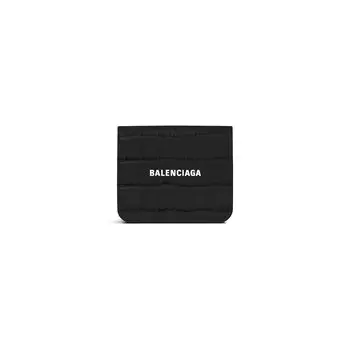 Держатель для монет и карт с клапаном BALENCIAGA, черный