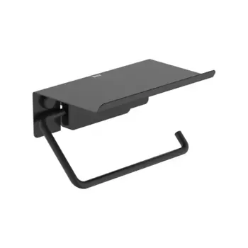 Держатель для туалетной бумаги Sonata Roca с крышкой, черный