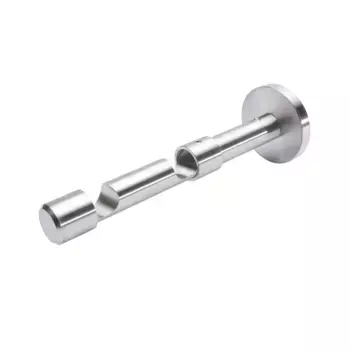 Держатель карниза Liedeco "двойная опора, опора 2lfg с резьбовой крышкой для карнизов 16 мм", (1 шт.), держатель, опора для карнизов, трубки 16 мм Длина: 15,8 см, цвет edelstahlfarben