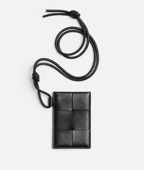 Держатель кассетного бейджа Bottega Veneta, черный