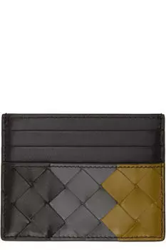 Держатель кредитной карты Intrecciato Brown & Grey Bottega Veneta