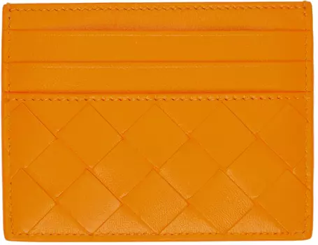 Держатель кредитной карты Orange Intrecciato Bottega Veneta