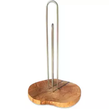 Держатель кухонных рулонов из оливкового дерева «DESIGN», (1 шт.), оливковое дерево, со стержнями из нержавеющей стали Olivenholz-Erleben, цвет natur/edelstahlfarben