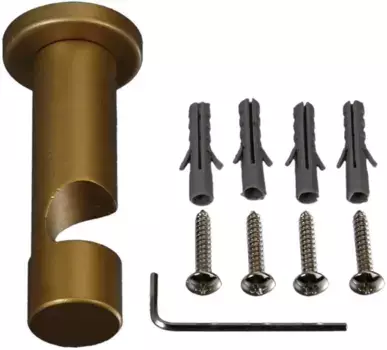 Держатель Liedeco, (1 шт.), для карнизов 20 мм 2 см, цвет messingfarben