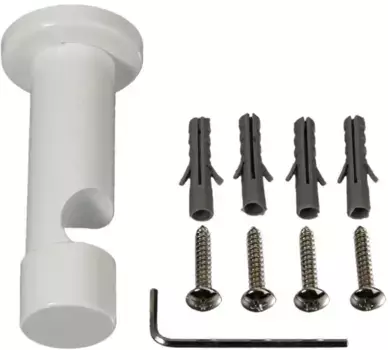 Держатель Liedeco, (1 шт.), для карнизов 20 мм 2 см, белый