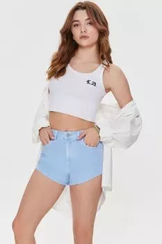 Дерзкие джинсовые шорты Forever 21, синий