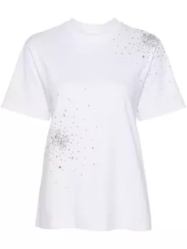 DES PHEMMES футболка с кристаллами, белый