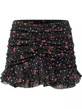 DES PHEMMES мини-юбка с драпировкой, черный