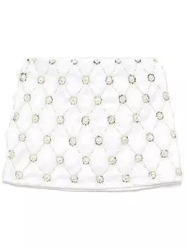 DES PHEMMES юбка мини с пайетками, белый
